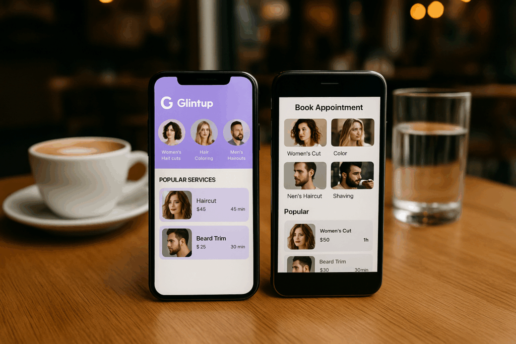 ما الفرق بين تطبيق Glintup وتطبيقات الصالونات التقليدية؟